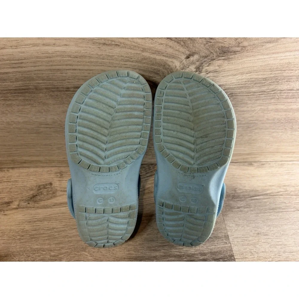 Crocs Clogs Slip On Blue Youth‎ Girls Size C12 Pearls Waterproof Comfort